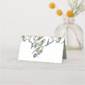 魔法オリーブ水彩手絵を描形 プレイスカード (裏面)