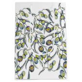 魔法オリーブ水彩手絵を描形 ミディアムペーパーバッグ (裏面)