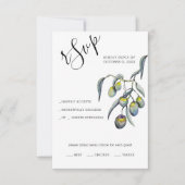 魔法オリーブ水彩手絵を描形 出欠カード (正面)