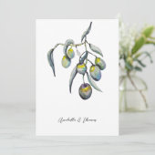 魔法オリーブ水彩手絵を描形 案内状 (スタンド正面)