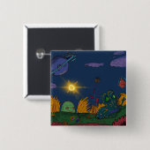 魔法カエルのボタン 缶バッジ (正面&裏面)