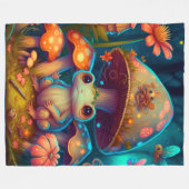 魔法カエル フリースブランケット (正面(横))