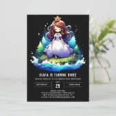 魔法カスタムプリンセス誕生日 招待状 (スタンド正面)