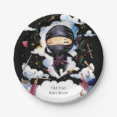 魔法カスタム忍者誕生日 ペーパープレート (正面)
