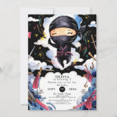 魔法カスタム忍者誕生日 招待状 (正面)