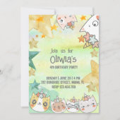 魔法カチコーン誕生日招待状カード 招待状 (正面)