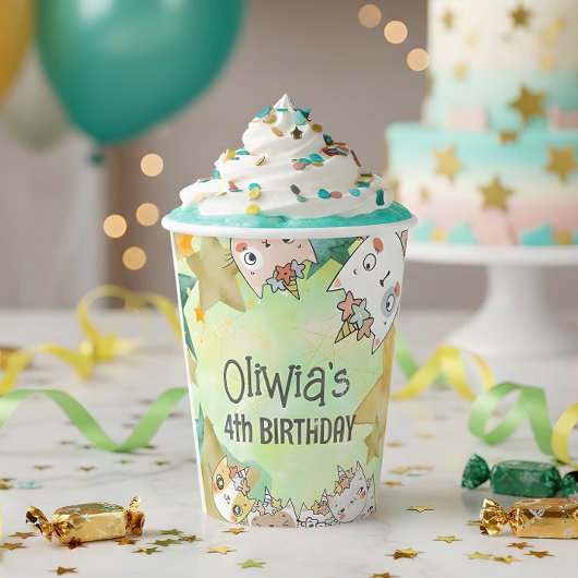 魔法カチコーン誕生日紙カップ 紙コップ