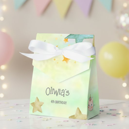 魔法カチコーン誕生日紙ギフトボックス フェイバーボックス