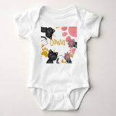 魔法カテコーンベビーワンピース ベビーボディスーツ (正面)