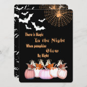 魔法カボチャンスグローバイナイトハロウィーン幽霊たちおもしろい シーズンカード (正面/裏面)