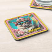 魔法カラフルおもしろい猫コースター コースター (左側)