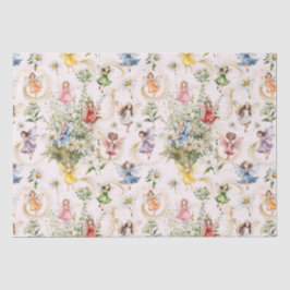 魔法カラフルのかわいいフローラ妖精金ゴールドグリッター 薄葉紙