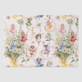 魔法カラフルのかわいいフローラ妖精金ゴールドグリッター 薄葉紙