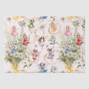 魔法カラフルのかわいいフローラ妖精金ゴールドグリッター 薄葉紙