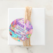 魔法カラフルのかわいいユニコーン誕生日ありがとう フェイバータグ (インサイチュ)