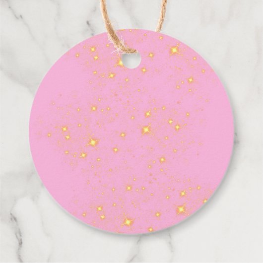 魔法カラフルのかわいいユニコーン誕生日ありがとう フェイバータグ (裏面)