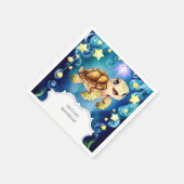 魔法カラフルのカメ誕生日 スタンダードカクテルナプキン (角)