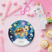 魔法カラフルのカメ誕生日 ペーパープレート (パーティー)