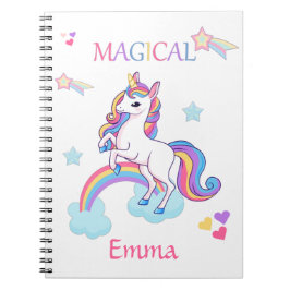 魔法カラフルのユニコーンとレインボー手帳 ノートブック