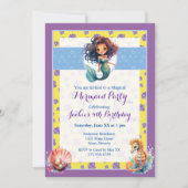 魔法カラフルの人魚の誕生日パーティー 招待状 (正面)