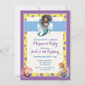 魔法カラフルの人魚の誕生日パーティー 招待状 (正面)