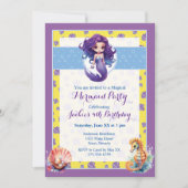 魔法カラフルの人魚の誕生日パーティー 招待状 (正面)