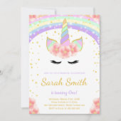 魔法カラフルの少女パーティーカード 招待状 (正面)