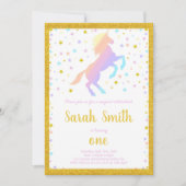 魔法カラフルの少女パーティー招待状 招待状 (正面)