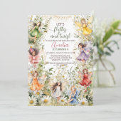 魔法カラフルピクシー妖精フローラ女子誕生日 招待状 (スタンド正面)