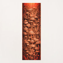 魔法カラフルマッシュルーム3Dヨガマット