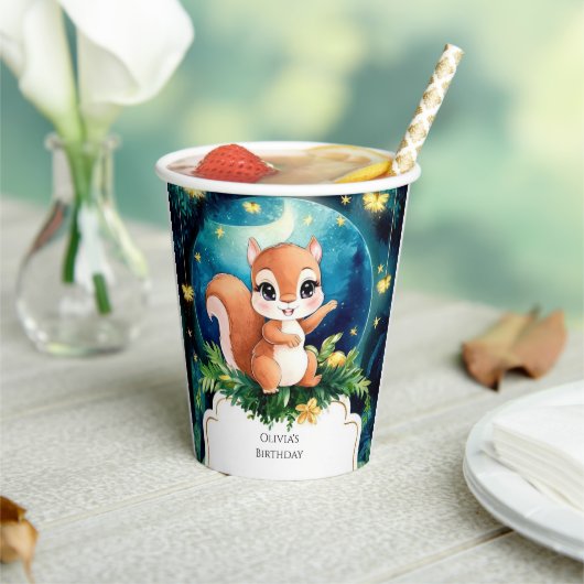 魔法カラフルリス誕生日 紙コップ (インサイチュ)