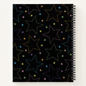 魔法カラフル星空の夜空のパターン ノートブック (裏面)