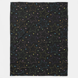 魔法カラフル星空の夜空のパターン フリースブランケット