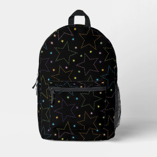 魔法カラフル星空の夜空のパターン プリントバックパック