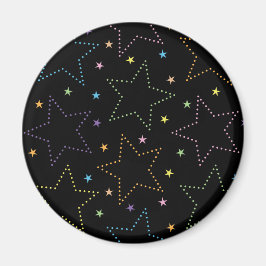 魔法カラフル星空の夜空のパターン マグネット