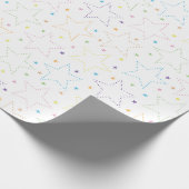 魔法カラフル星空の夜空のパターン ラッピングペーパー (角)