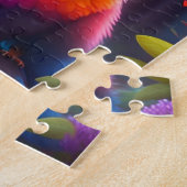 魔法カラフル林に幻想的な鳥 ジグソーパズル (側面)