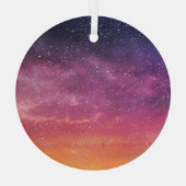 魔法カラー：エンチャント空の背景。 ガラスオーナメント (裏面)