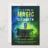 魔法カルドロングリーンブルーウィッチウィザードスペルデイ 招待状 (正面)