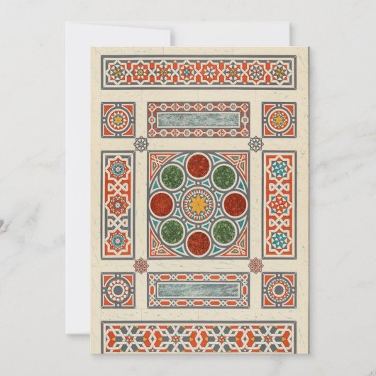 魔法カーペットヴィンテージアラビア幾何学模様 シーズンカード (正面)