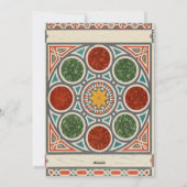 魔法カーペットヴィンテージアラビア幾何学模様 シーズンカード (裏面)