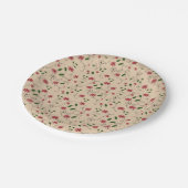 魔法ガーデンフラワーパターン ペーパープレート (アングル)