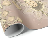 魔法ガーデンライオンズフローラバラ金ゴールドオリエンタル ラッピングペーパー (ロールコーナー)