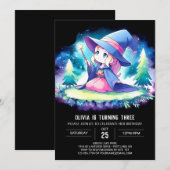 魔法キッズウィザード誕生日 招待状 (正面/裏面)