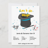 魔法キッズ共同誕生会をやろう 招待状 (正面)