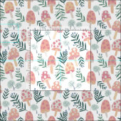 魔法キノコかわいい森のパターン ファブリック (タイル)