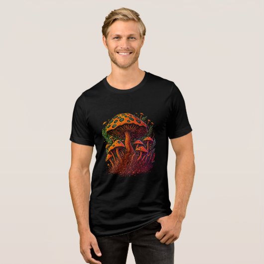 魔法キノコレトロビーズティー トライブレンドTシャツ (正面全面)