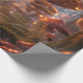 魔法キノコ妖精の森デジタルアート ラッピングペーパー (角)