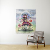 魔法キノコ小さな妖精のつる壁 タペストリー (インサイチュ)