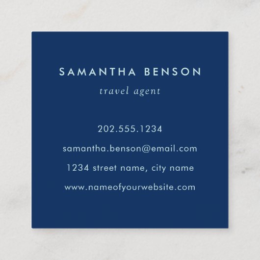 魔法キノコ林ファンタジー スクエア名刺 (裏面)